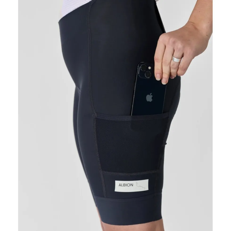ALBION Abr1 Pocket Fietsshort met bretels Vrouwen - Graphite