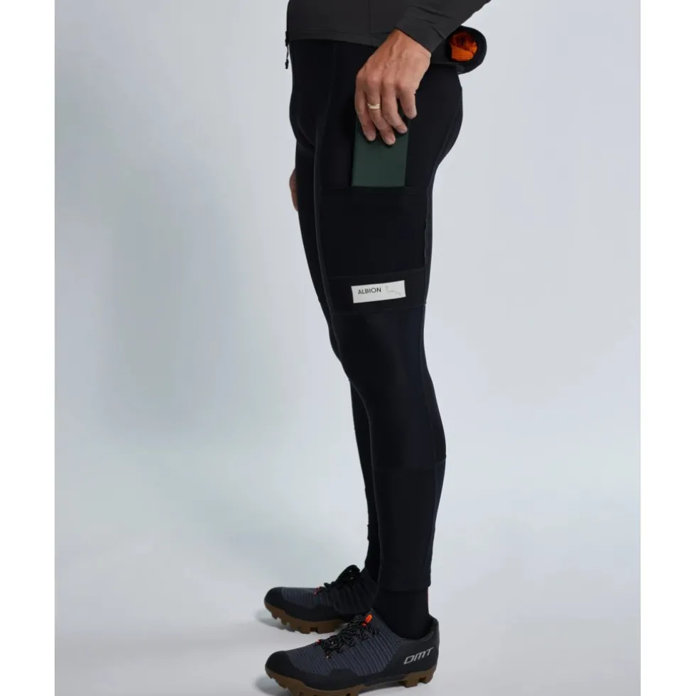 ALBION All Road Pocket Fietsbroek met Bretels Heren - Zwart