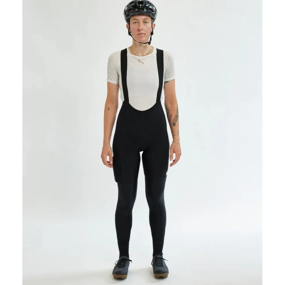 ALBION All Road Pocket Fietsbroek met Bretels Dames - Zwart