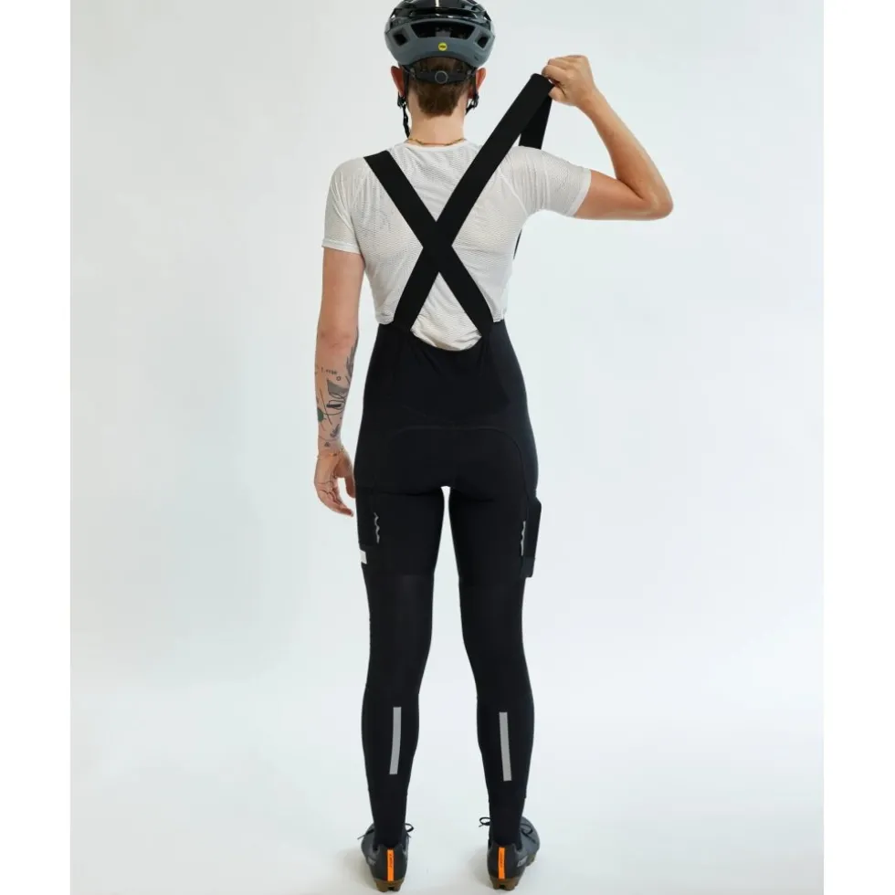 ALBION All Road Pocket Fietsbroek met Bretels Dames - Zwart