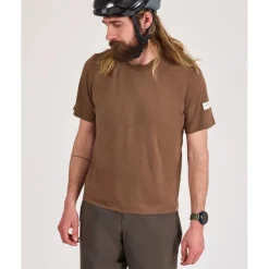ALBION Merino Riding Unisex-t-shirt voor mannen en vrouwen - Umber