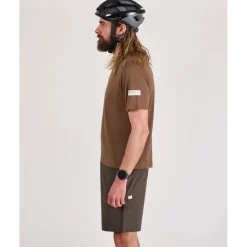 ALBION Merino Riding Unisex-t-shirt voor mannen en vrouwen - Umber