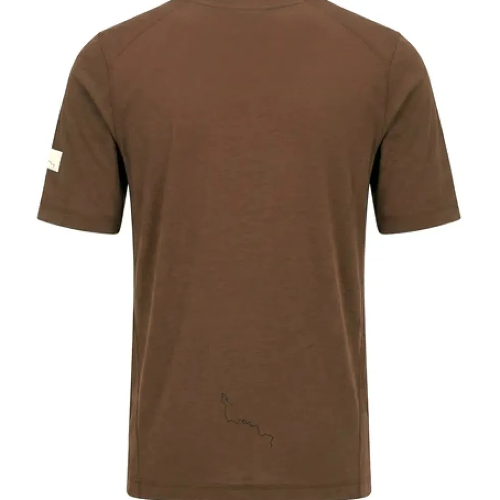 ALBION Merino Riding Unisex-t-shirt voor mannen en vrouwen - Umber