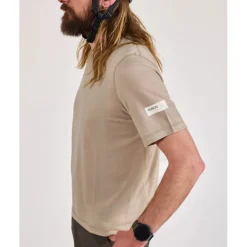 ALBION Merino Riding Unisex-t-shirt voor mannen en vrouwen - Sandstone