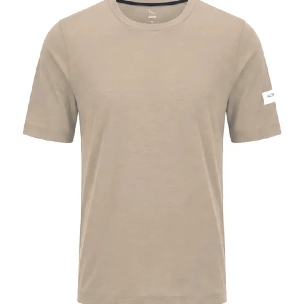 ALBION Merino Riding Unisex-t-shirt voor mannen en vrouwen - Sandstone