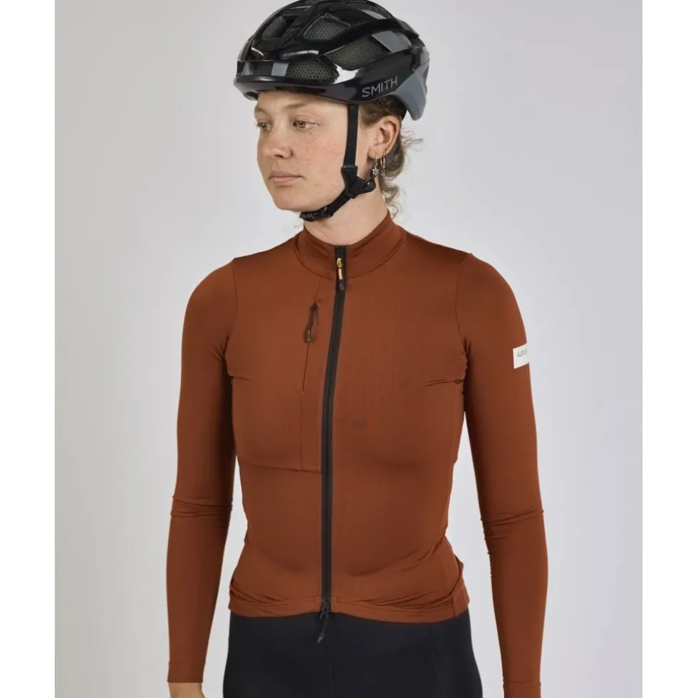 ALBION Traverse Fietsshirt met Lange Mouwen Dames - Burnt Orange
