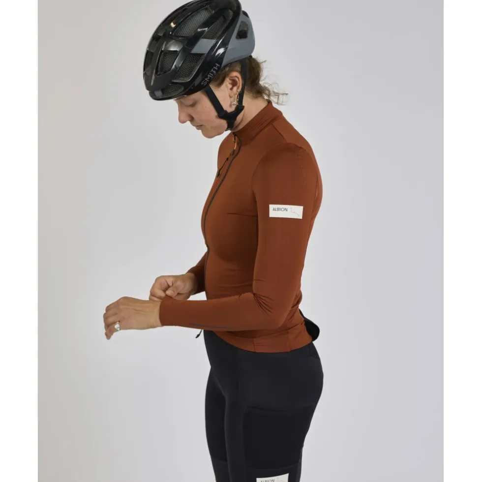 ALBION Traverse Fietsshirt met Lange Mouwen Dames - Burnt Orange