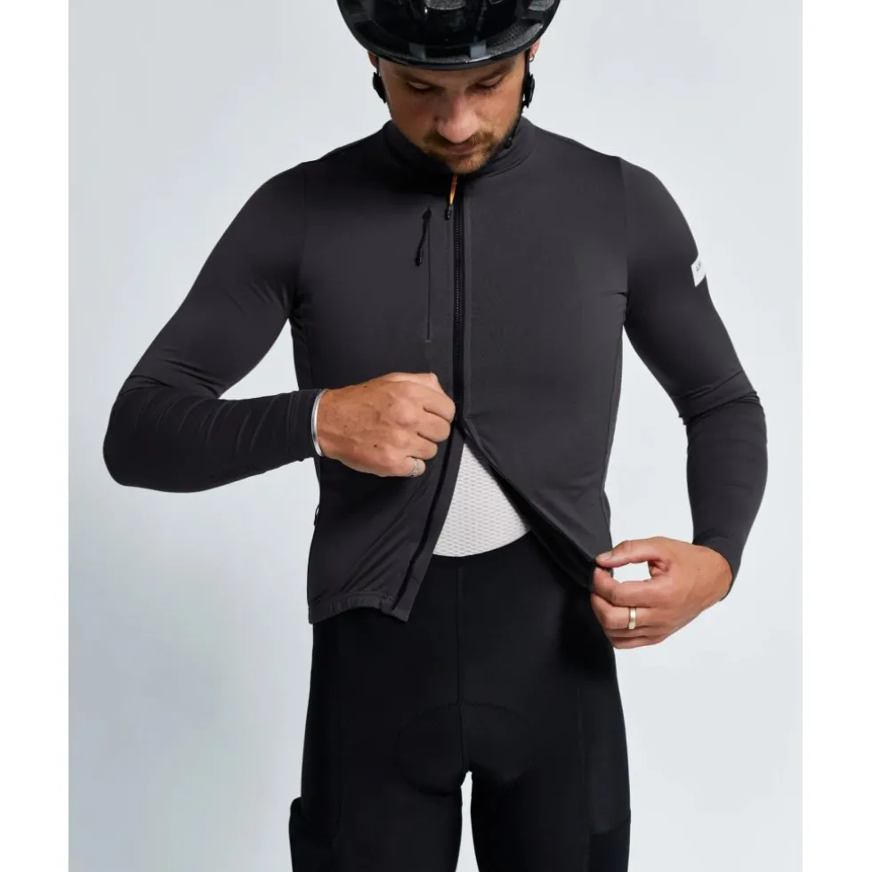 ALBION Traverse Fietsshirt met Lange Mouwen Heren - Charcoal