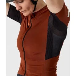 ALBION Traverse Shirt met korte mouwen dames - Burnt Ochre