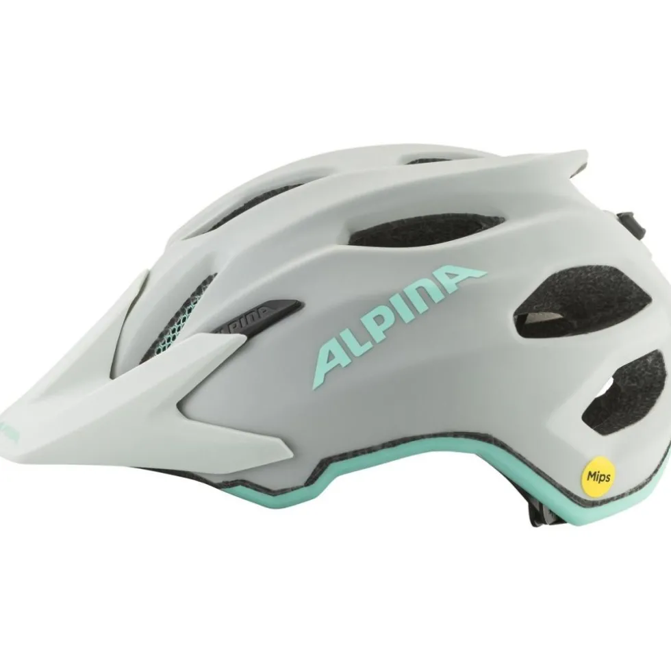 Alpina Apax JR MIPS Kinder-Fietshelm - smoke-grey turquoise matt