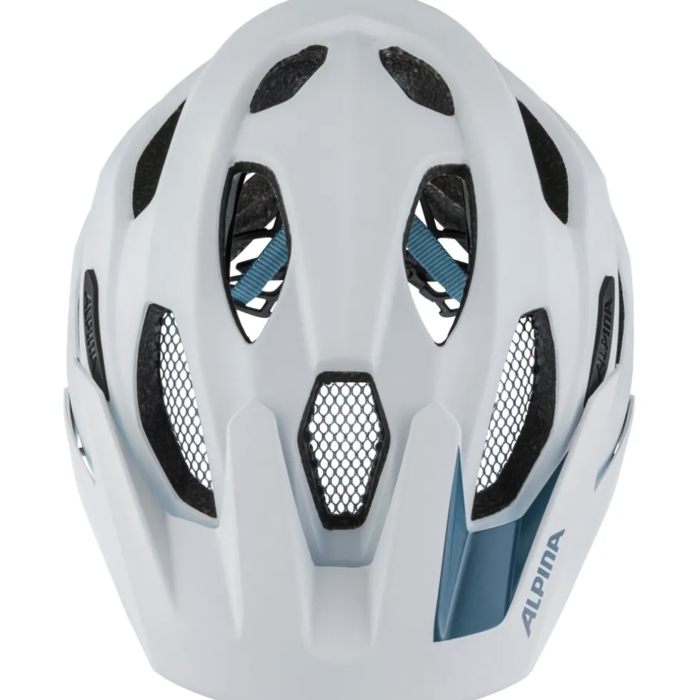 Alpina Carapax 2.0 Fietshelm - white pebble blue matt