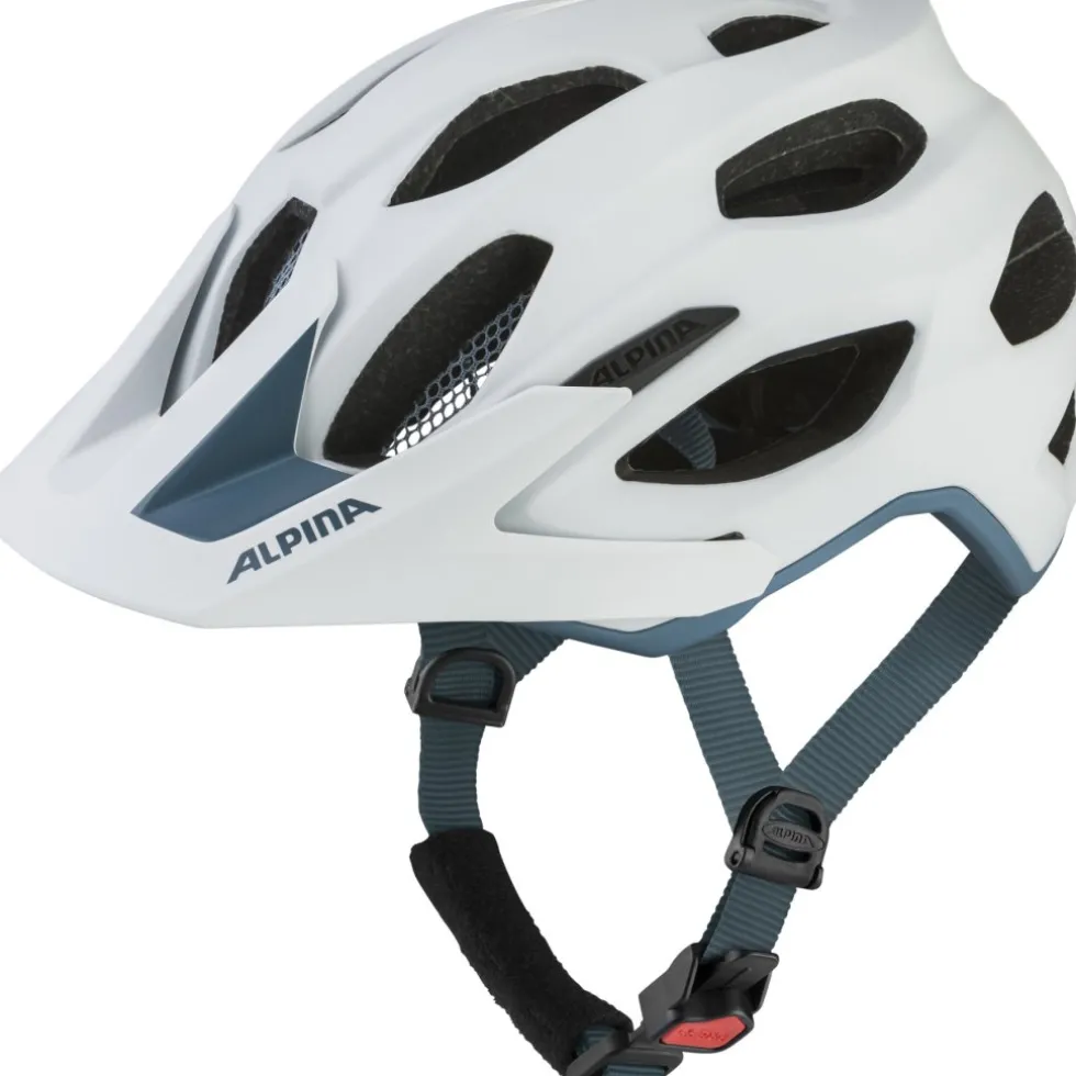 Alpina Carapax 2.0 Fietshelm - white pebble blue matt