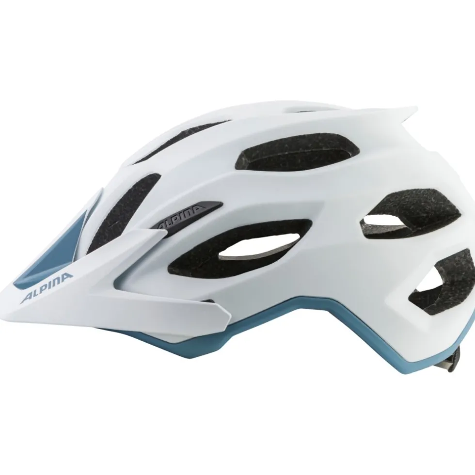 Alpina Carapax 2.0 Fietshelm - white pebble blue matt