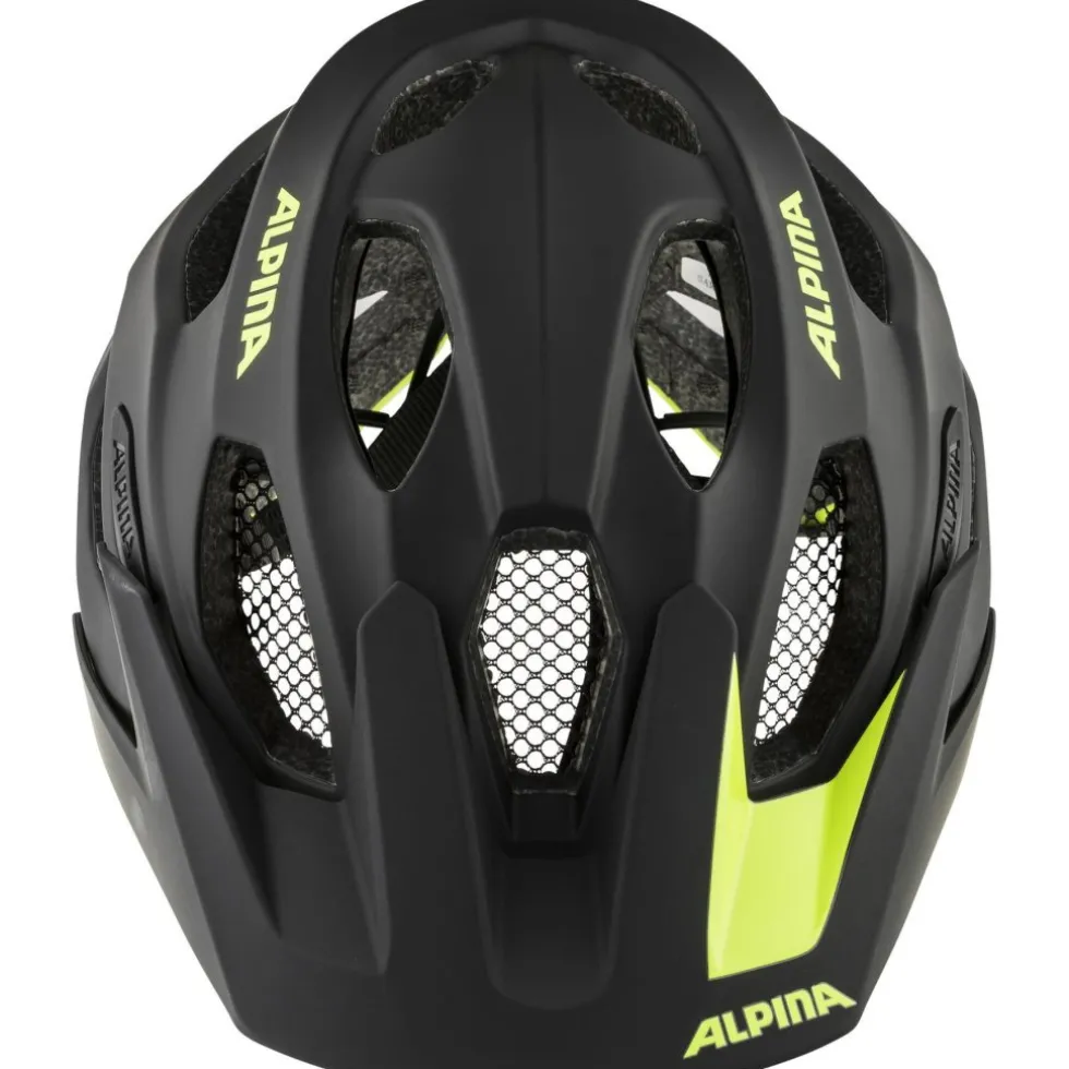 Alpina Carapax 2.0 Fietshelm - black-neon yellow matt