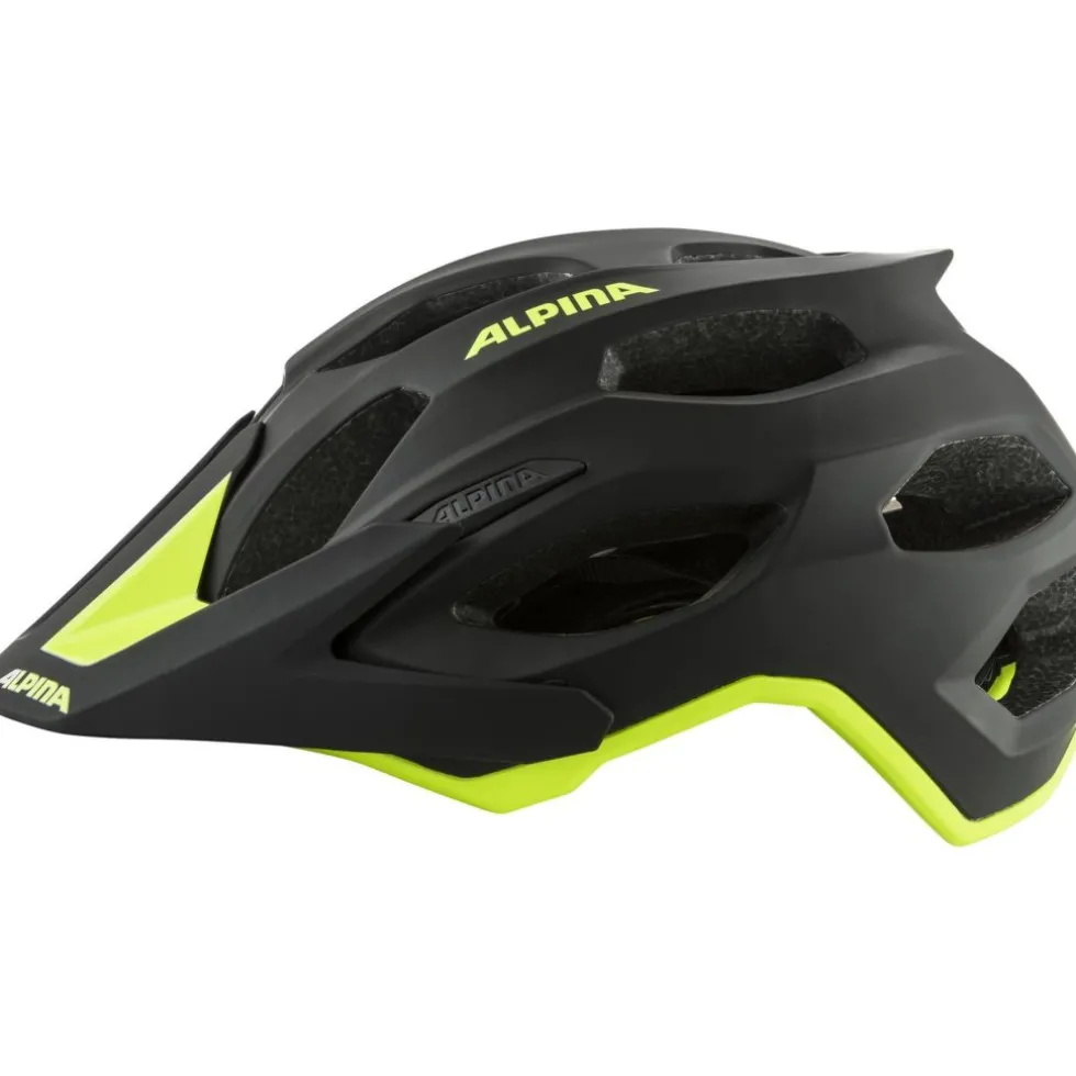 Alpina Carapax 2.0 Fietshelm - black-neon yellow matt