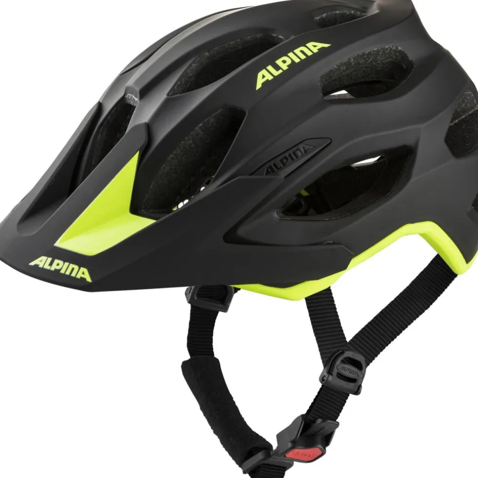 Alpina Carapax 2.0 Fietshelm - black-neon yellow matt