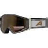 Alpina Circus Q-Lite Goggle - sand matt/gold mirror + clear