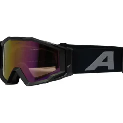 Alpina Circus Q-Lite Goggle - black matt/red mirror + clear