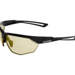 Alpina Nylos HR Brillen - black matt/yellow