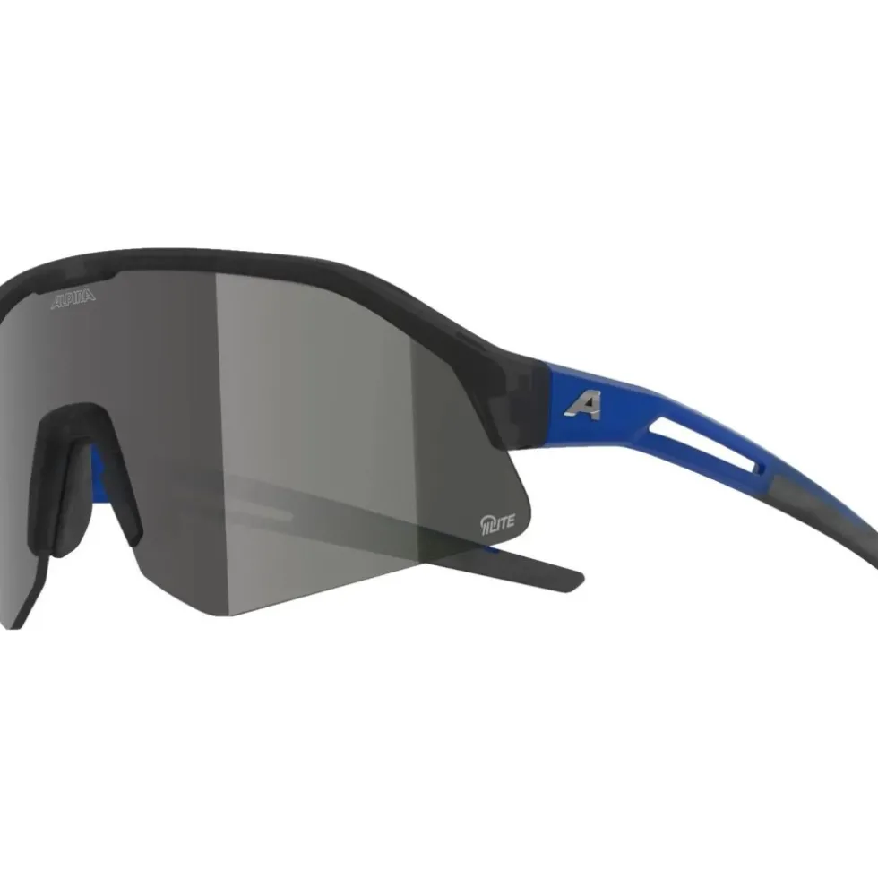 Alpina Sonic HR Q-Lite Bril - midnight-grey-blue translucent matt/silver mirror