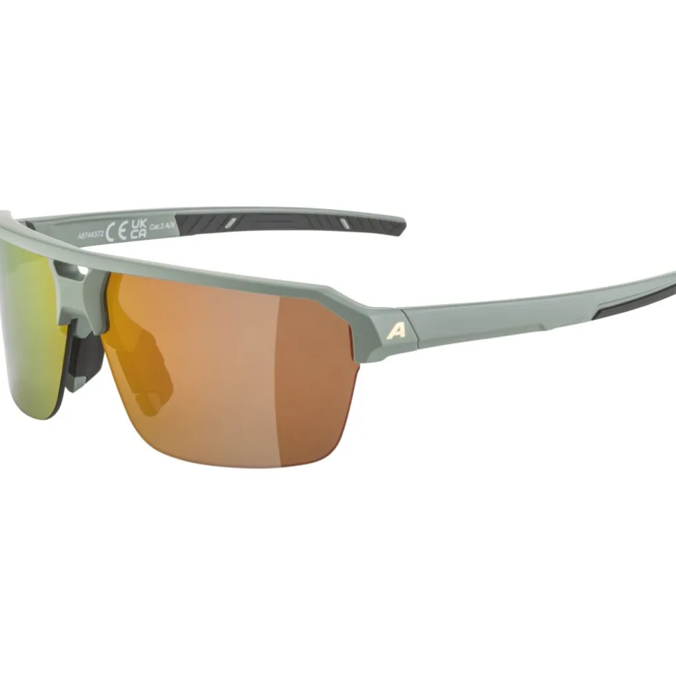 Alpina Swift HR Bril - willow-green matt/mirror gold
