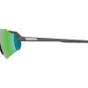 Alpina Turbo Air Q-Lite Brillen - midnight-grey matt/green mirror + pink