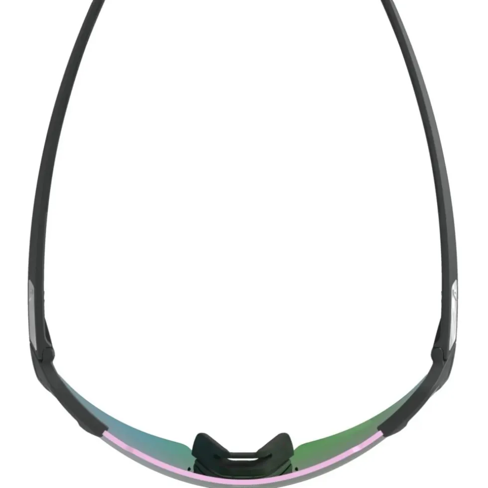 Alpina Turbo Air Q-Lite Brillen - midnight-grey matt/green mirror + pink