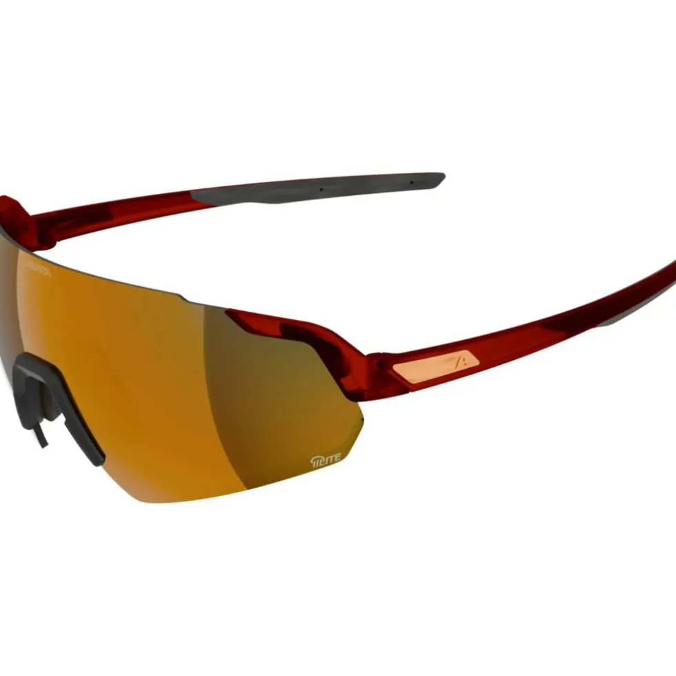 Alpina Turbo Air Q-Lite Brillen - red-translucent matt/gold mirror + pink