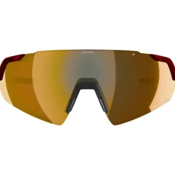 Alpina Turbo Air Q-Lite Brillen - red-translucent matt/gold mirror + pink