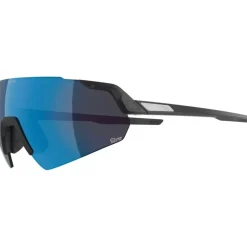 Alpina Turbo Air Q-Lite Brillen - black matt/blue mirror + pink