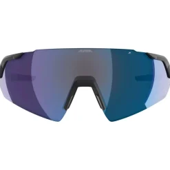 Alpina Turbo Air Q-Lite Brillen - black matt/blue mirror + pink