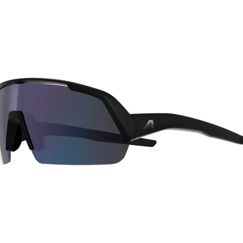 Alpina Turbo HR Brillen - black matt/blue mirror