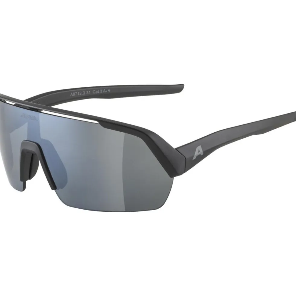 Alpina Turbo HR Q-Lite Bril - black matt/mirror blue