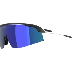 Alpina Turbo Pro Q Brillen - black-white matt/blue mirror