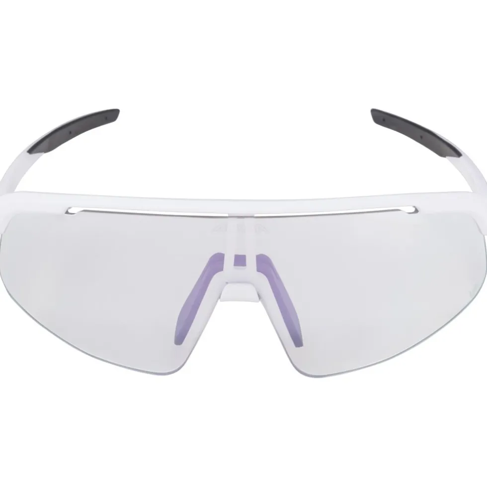 Alpina Turbo Pro S V Bril - white matt/clear to grey/flash pink
