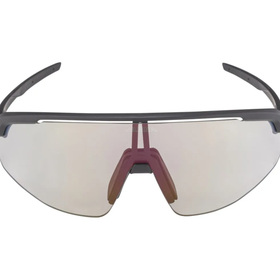 Alpina Turbo Pro V Bril - black matt/clear to grey/flash red
