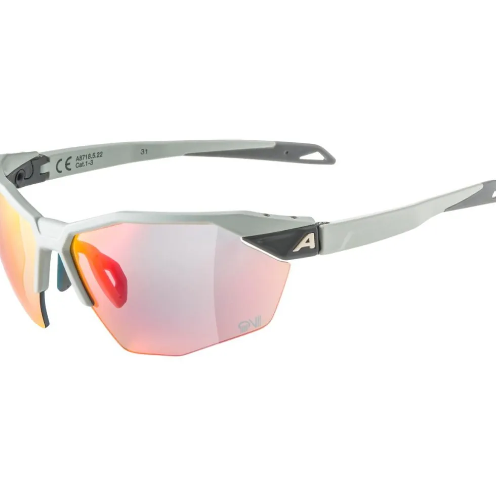 Alpina Twist Six HR QV Bril - smoke-grey matt/Quattroflex Varioflex mirror rainbow