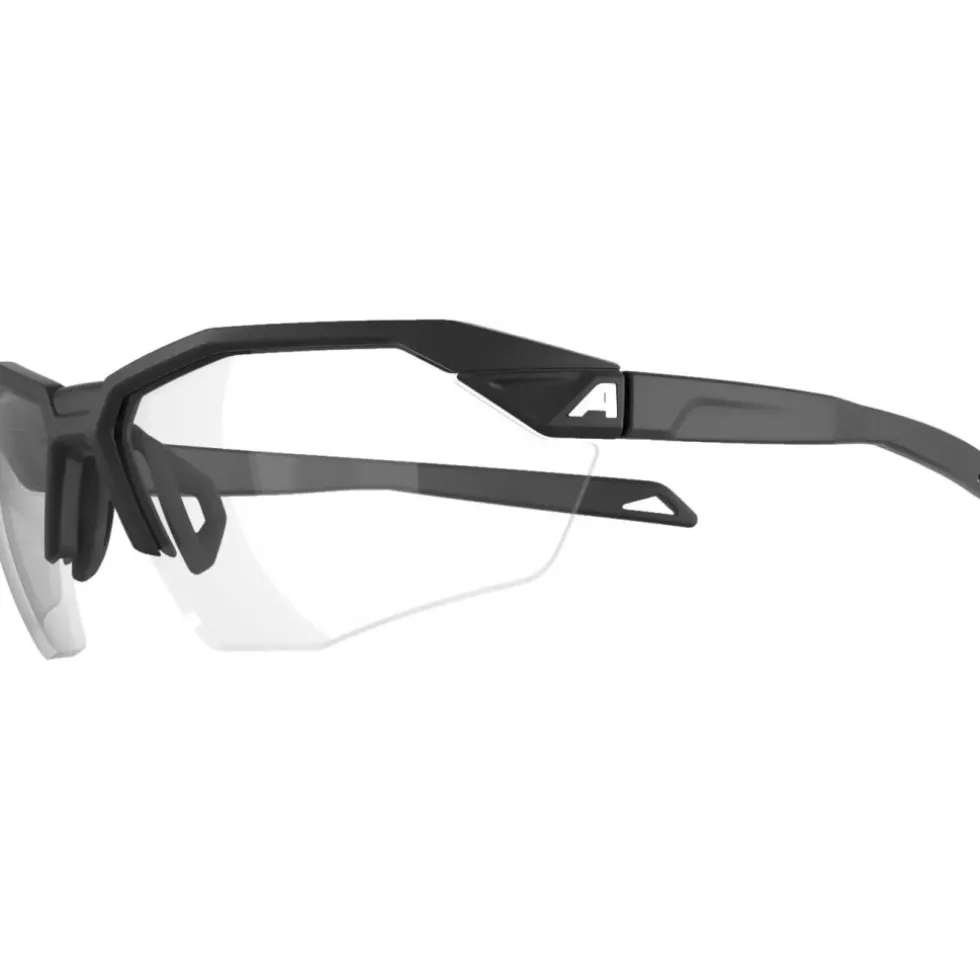 Alpina Twist Six S HR V Brillen - black matt/Varioflex black