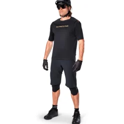 Alpinestars A-Aria Polartec Switch Fietsshirt met Korte Mouwen Heren - zwart