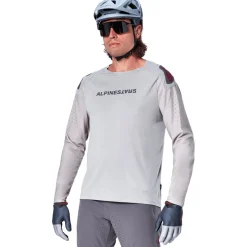 Alpinestars A-Aria Polartec Switch Fietsshirt met Lange Mouwen Heren - light gray