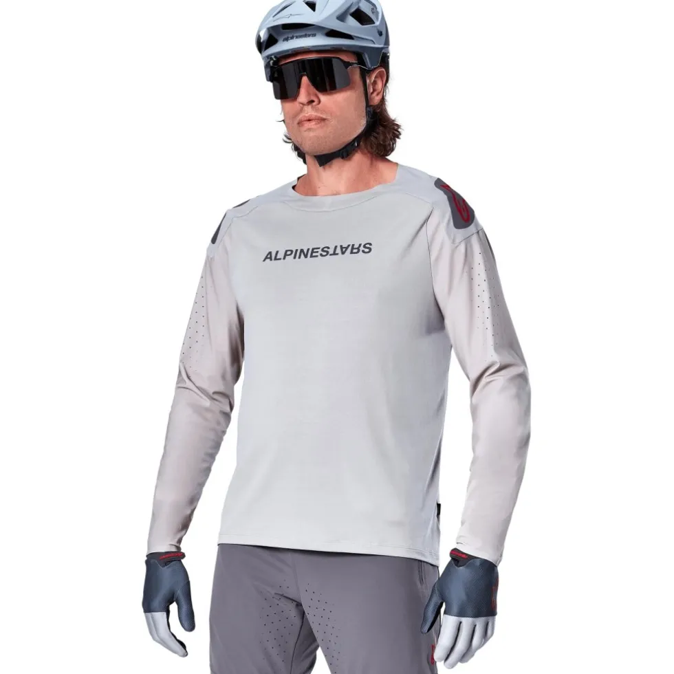 Alpinestars A-Aria Polartec Switch Fietsshirt met Lange Mouwen Heren - light gray