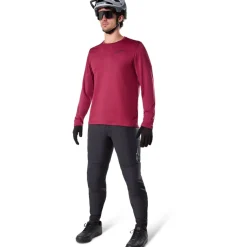 Alpinestars A-Dura Thermal Fietsshirt met Lange Mouwen Heren - burgundy