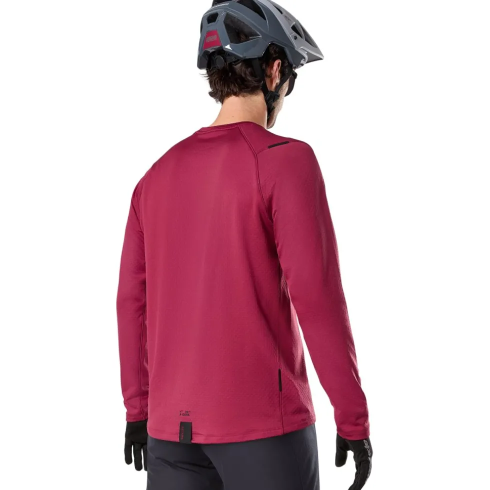 Alpinestars A-Dura Thermal Fietsshirt met Lange Mouwen Heren - burgundy