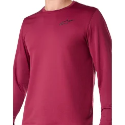 Alpinestars A-Dura Thermal Fietsshirt met Lange Mouwen Heren - burgundy