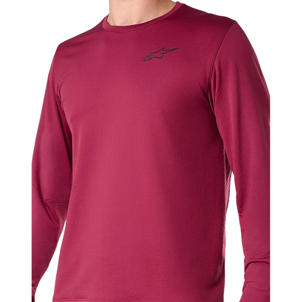 Alpinestars A-Dura Thermal Fietsshirt met Lange Mouwen Heren - burgundy