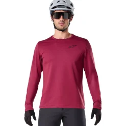 Alpinestars A-Dura Thermal Fietsshirt met Lange Mouwen Heren - burgundy