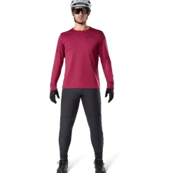 Alpinestars A-Dura Thermal Fietsshirt met Lange Mouwen Heren - burgundy