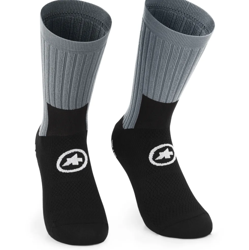 Assos TACTICA T5 Sokken Middellang - fanatic silver