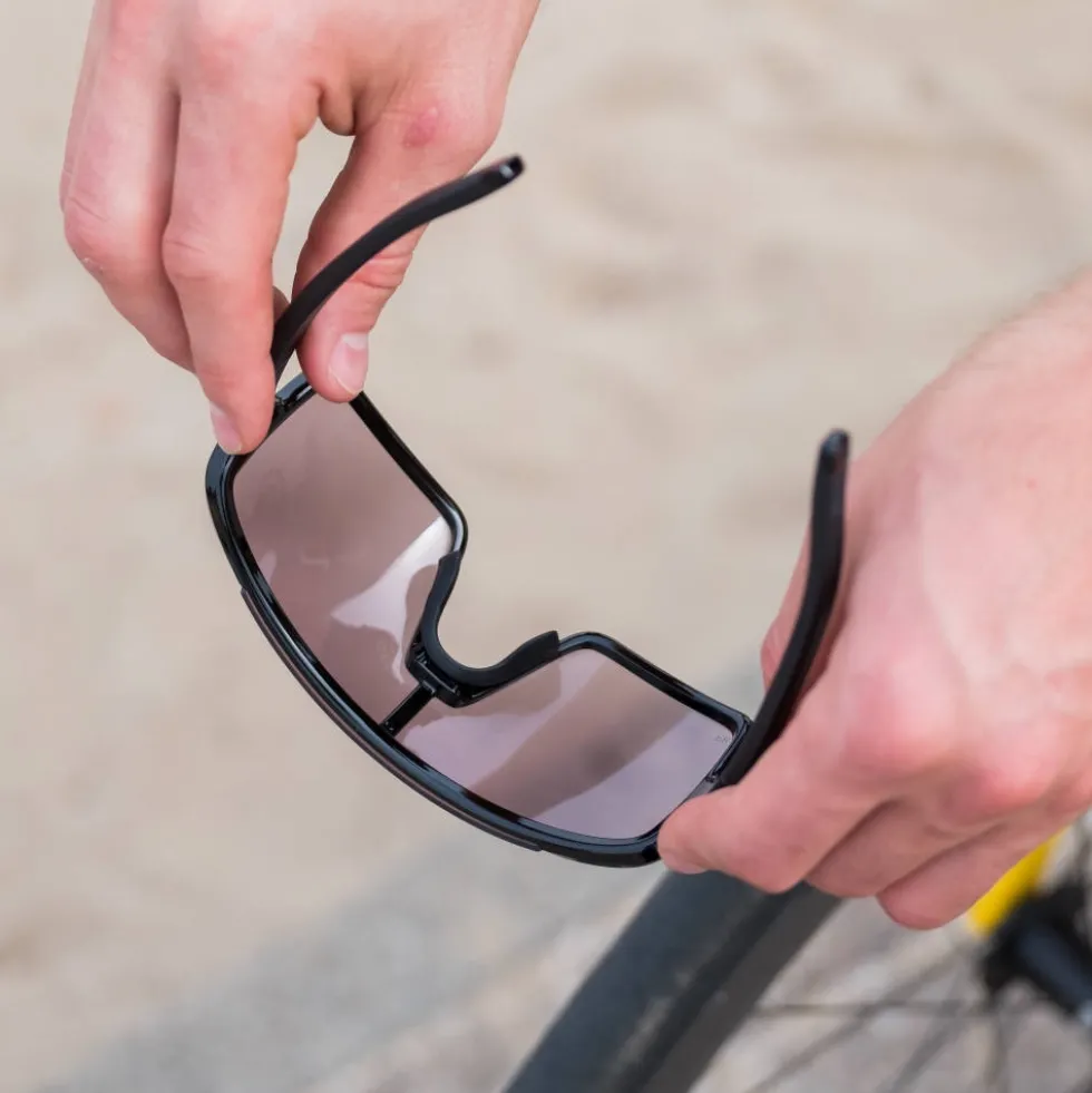 BBB Cycling Chester BSG-69 Bril - glossy black - smoke flash mirror