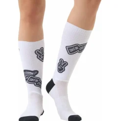 Café du Cycliste Aero Sokken - stickers/black on white